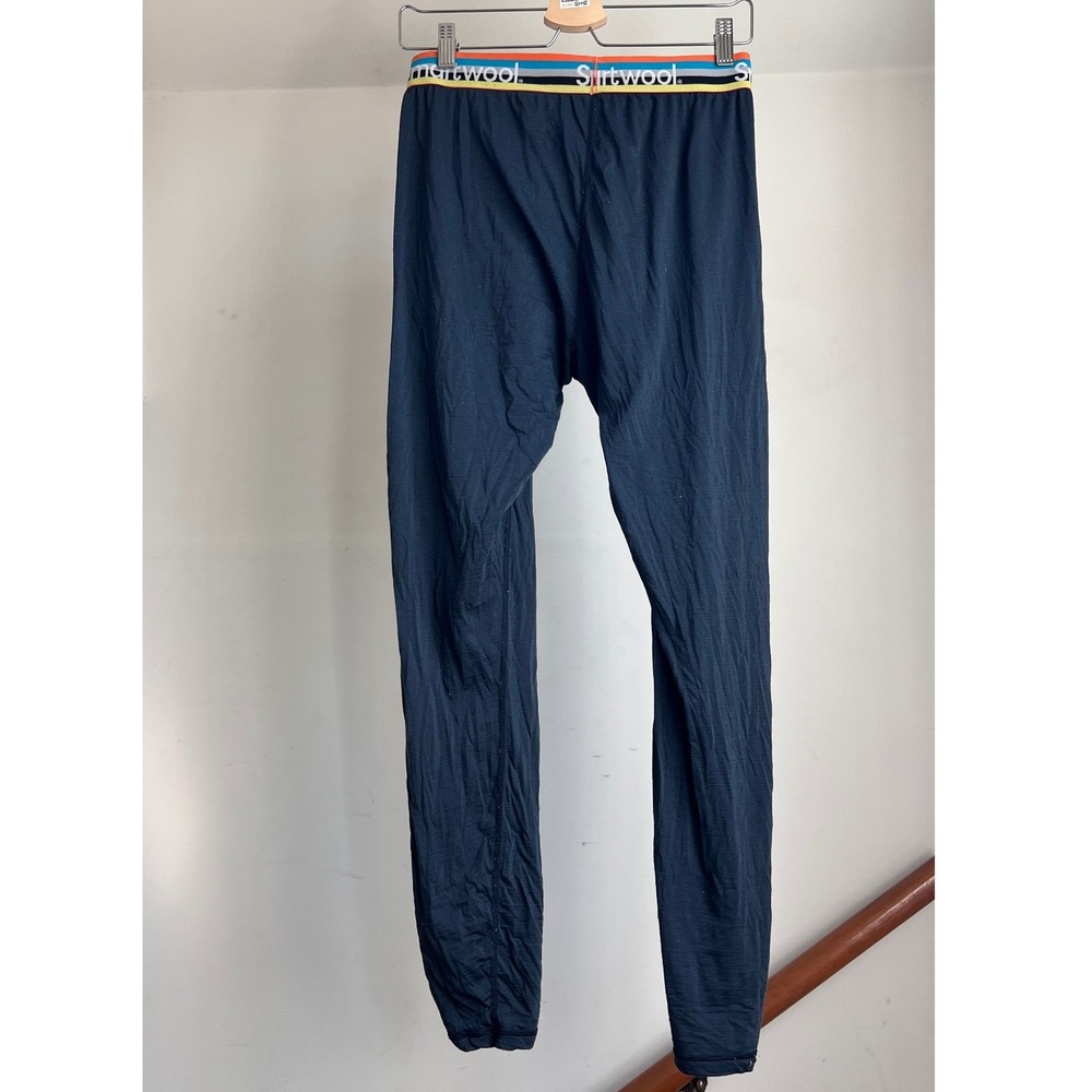 Smartwool Base Layer Leggings Black Merino Wool Thermal Pants Size Medium Mens